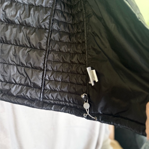 Woman Borealis Black Puffer Jacket with Hood Windbreaker Small - Picture 5 of 7